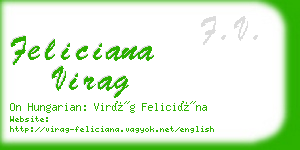 feliciana virag business card